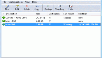 Safe Data Backup screenshot
