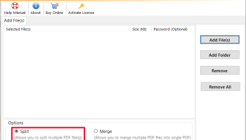 CubexSoft PDF Split Tool screenshot