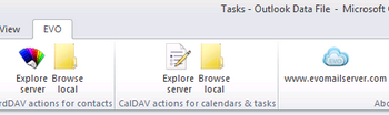 EVO Collaborator for Outlook screenshot