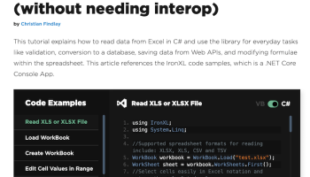 C# Read Excel File screenshot