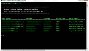 Password Dump for Outlook screenshot
