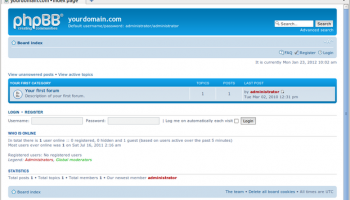 BitNami phpBB Stack screenshot