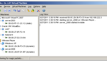 Wake-On-LAN Virtual Machine screenshot