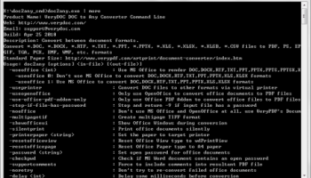VeryUtils Office to PDF Converter Command Line screenshot