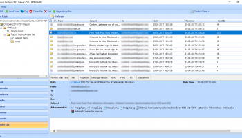 View and Read Outlook PST emails screenshot