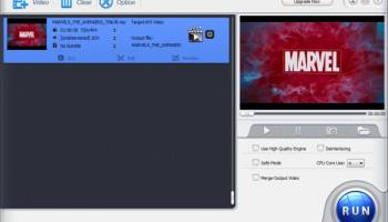 WinX Free MOV to AVI Converter screenshot