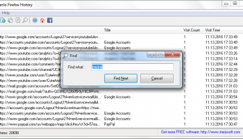 SterJo Firefox History screenshot