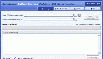 DataNumen Outlook Express Undelete screenshot