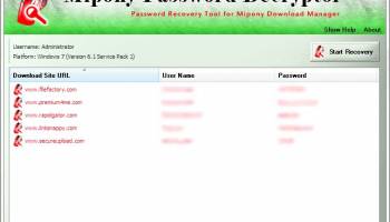 Password Decryptor for Mipony screenshot