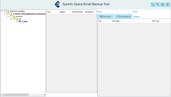 Sysinfo Opera Mail Backup Tool screenshot
