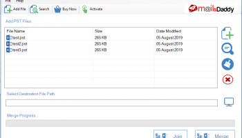 MailsDaddy PST Merge and Join Tool screenshot