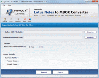 SysTools Lotus Notes to MBOX Converter screenshot