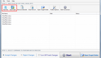 Accept Reject Track Changes Word screenshot