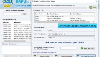 Online Blackberry Text Messaging screenshot