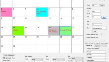 VISCOM Calendar SDK ActiveX Control screenshot