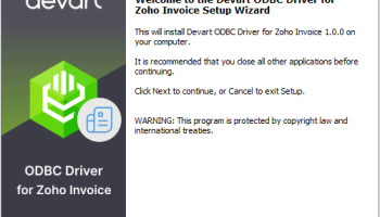 Zoho Invoice ODBC Driver by Devart screenshot