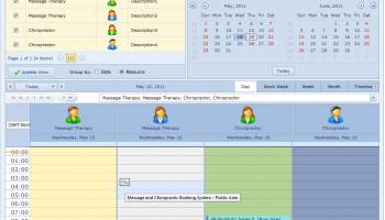 Massage Scheduling Software Workgroup screenshot