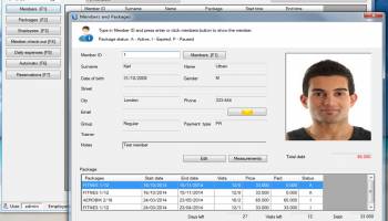 Fitness manager screenshot
