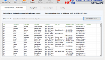 eSoftTools Excel to vCard Converter screenshot
