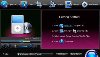 Bigasoft VOB to iPod Converter screenshot