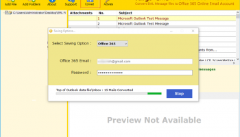 EML To Office 365 Converter screenshot