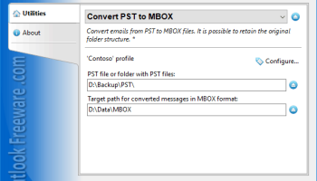 Convert PST to MBOX for Outlook screenshot