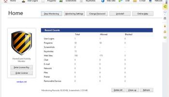 HomeGuard Activity Monitor 64 bit screenshot