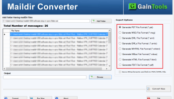GainTools Maildir Converter free for Win screenshot