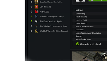 NVIDIA GeForce Experience screenshot