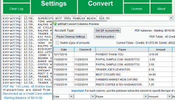 PDF2QIF Convert screenshot