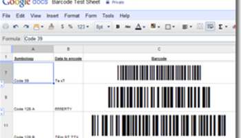 Barcode Generator for Google Sheets screenshot