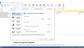 Softaken Exchange Server Migration screenshot