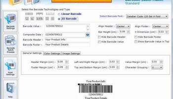 Interleaved 2 of 5 Barcode Generator screenshot