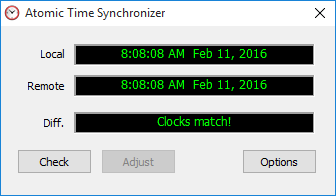 Atomic Time Synchronizer screenshot