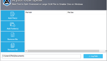 Aryson OLM Splitter screenshot