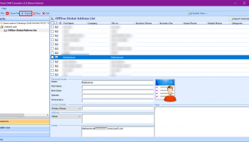 OAB File Viewer screenshot