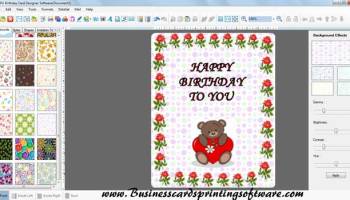 Birthday Cards Printing Software screenshot