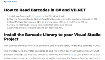 Read Barcode in C# screenshot