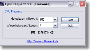 CpuFrequenz screenshot