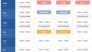Express Schedule Scheduling Software screenshot