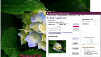 One simple image watermark screenshot