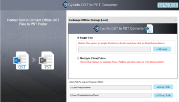 Sysinfo OST to PST Converter screenshot