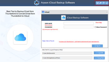 Aryson iCloud Email Backup Tool screenshot