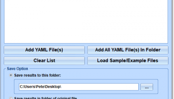 YAML To JSON Converter Software screenshot