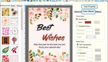 Printable Greeting Cards Maker Software screenshot