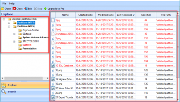 VHD File Explorer screenshot