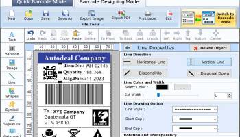 Professional Barcode Label Software screenshot