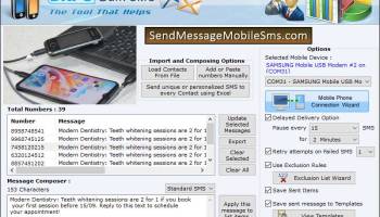 GSM Mobile SMS Messaging Software screenshot