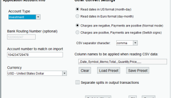 csv2ofx Convert screenshot