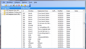 ShortKeys screenshot